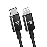 Rampow USB C auf Lightning Kabel 1m [Apple MFi Zertifiziert] Thunderbolt 3 USB Typ C auf Lightning Power Delivery PD Kabel für iPhone 11 X XS XR, iPad Pro 12.9, iPad Mini 5, iPad Air 3-3 ft schw