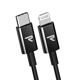Rampow USB C auf Lightning Kabel 1m [Apple MFi Zertifiziert] Thunderbolt 3 USB Typ C auf Lightning Power Delivery PD Kabel für iPhone 11 X XS XR, iPad Pro 12.9, iPad Mini 5, iPad Air 3-3 ft schw
