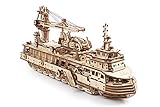 UGEARS 3D Puzzle Erwachsene Entdeckerschiff - Schiff Modellbausätze - Modellbau Schiffe Holz - 3D Modellbausatz - DIY Modellschiff - Mechanische Modell - 3D Holzpuzzle für Erwachsene und Jug