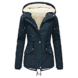 Mymyguoe ÜBergangsmantel Winterjacken Damen Lang Warm Jacke Winterjacke Winter Frauen GefüTtert Kurz Sale Pelzmantel Pelzjacke Winterparka Fleecejacke Wintermantal Parka PlüS