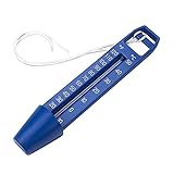 fasloyu Schwimmende Pool Thermometer mit String, Schwimmende Poolthermometer Langlebiges Thermomete Whirlpool für Alle Außen- und Innenpools, Spas, Whirlpools, Aquarien & Fischteiche (Blau,1pcs)