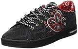 Desigual Damen Shoes_Cosmic_Heart Sneaker, Black, 36 EU