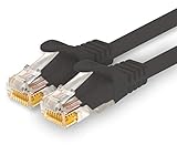1CONN - 5,0m Netzwerkkabel, Ethernet, LAN & Patchkabel für maximale Internet Geschwindigkeit & verbindet alle Geräte mit RJ 45 Buchse schwarz - 1 Stück