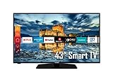 Telefunken D43F554X1CW 43 Zoll Fernseher (Smart TV, Prime Video / Netflix / YouTube, Full HD, Triple-Tuner) [Modelljahr 2021], Schw