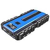 GRFSD Tragbare Starthilfe, 10.000 mAh, 600 A, Auto-Notfall-Stromversorgung, Auto-Starthilfe, 12 V Auto-Batterie-Booster, Notfall-Start mit LED-Taschenlampe, USB-Ladeanschluss, Stroboskop