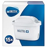 BRITA Maxtra Wasserfilterkartuschen, kompatibel mit allen BRITA Kannen zur Chlor- und Kalkreduzierung, 15 Stück