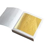 Vidillo Echte Blattgold Essbar 24 Karat Goldfolie 4.33 * 4.33cm zum Basteln Lebensmittel Kuchen Kunstprojekt Handwerk Dekoration Kunst Vergoldun Gesundheit & Spa Kochen, Kuchen &