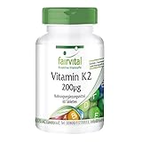Vitamin K2 MK-7 200µg - HOCHDOSIERT - Menaquinon MK-7 - natürlich & fermentiert aus Natto - VEGAN - 60 Tab