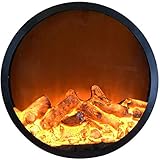 SXLCKJ Elektrischer Kamin Wandmontierter elektrischer Kamin Infrarot-Heizung， 3D Realistische Flammeneffekte， Anzeige (Elektrokamin)