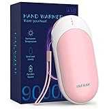 Handwärmer, infray Hand warmer mit powerbank 9000mAh, tragbar Taschenwärmer, USB Handwärmer, wiederaufladbarer Handwärmer, elektrische Handwärmer, 14 Stunden lange Hitze, Geschenk für Kinder Frau M