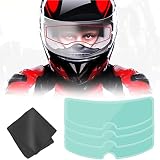 Uiouio 4 Stück Motorrad Antibeschlag Folie, Helm Antibeschlag Folie, Motorrad Visier Folie, Motorradhelm Visier Antibeschlag, Mit Installationspaket, Brillentuch, Für Volle Helme, Offene H