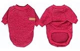 Mosucoirl Haustier Katze Hundepullover, Winterhundepullover Katzenkleidung Bequeme Fleece-Haustiermantel-Kostüm Warme Pullover Bekleidung für Welpen Kleiner Mittlerer H