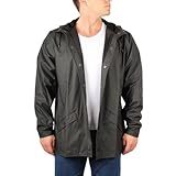 RAINS Herren Regenmantel, Jacket , Gr. Large (Herstellergröße: M/L), Schwarz - Schw