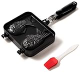 KUHA Taiyaki-Pfanne in Fischform, Waffelform, mit Silikonö