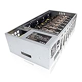 Komplette Mining-Ausrüstung, Ethereum-Mining-Maschinensystem ETH/ETC/ZEC/BTC/für Kryptowährungs-Mining, einschließlich CPU, SSD, RAM, Netzteil, Mining-Motherboard, Rahmen und Gehäuselüfter (ohne GPU)