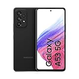 Samsung Galaxy A53 5G Smartphone Android Display Infinity-O FHD+ Super AMOLED 6,5 Zoll ¹, 6 GB RAM und 128 GB interner Speicher erweiterbar², Akku 5.000 mAh, Awesome Schwarz [Italienische Version]