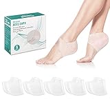 Dyroe Fersenpolster 5 Paare Gel Fersenschutz Silikon Pads -Ferse Socken Heel Cups Ferse Gel Fersenschoner für Fersensporn Plantarfasziitis, Sehr Geeignet für Fersenschmerzen, Trockene Rissig