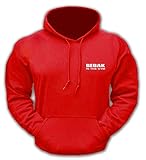 BEBAK Herren-Kapuzenpullover, Sportbekleidung, Bodybuilding-Oberteil, Arnold Schwarzenegger inspiriertes Sweatshirt, T-Shirt, S, M, L, XL, 2XL, 3XL, 4XL, 5XL, rot, XL