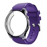 YGGFA Silikongehäuse + Band für Samsung Galaxy Watch 46mm / 42mm Strap Getriebe S3 Frontier Band Uhrband + Schutzfall (Band Color : Purple 4, Band Width : Gear Sport S2)