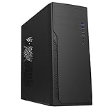 CiT Klassisches Midi-ATX-PC-Gehäuse und 500-W-Netzteil inklusive, Budget-freundliche Business- und Bürolösung, Schw