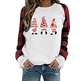 Long Sleeve Shirt Women's Long Sleeve Loose Pullover Basic Tops Women Autumn V-Neck Tops Blouse Tunic Graphic T-Shirt Women's Oversize Sweatshirt Top Tops(J2 - White, X-Large)