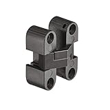 Gedotec Topfband unsichtbar Türband Schranktür Möbelscharnier für Kasten-Tür - H1964 | Messing schwarz brüniert | Schrank-Scharnier zum Einlassen Holz | 11 x 33 mm | 1 Stück - Türscharnier für Möb