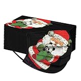 JINGYUA 50 Stück Mundschutz Weihnachten Kinder Einweg 3-lagig Atmungsaktiv Mund Nasenschutz Cartoon Druck Print Tücher Staubdicht Koptuch S