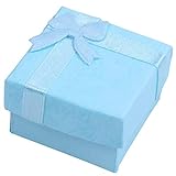 Senmubery 12Pcs Blau Schmuck Ohrringe Armreif Geschenkboxen Cute Small Gift Box