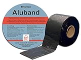 Bitumen Aluband Reparaturband Dichtband Farbe Schwarz 100 mm - Rolle 10 Meter. Hergestellt in D