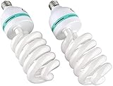 Hersmay 2PCS 85W 230V Tageslichtlampe E27 5500K Softbox Lampe Energiesparende CFL Fotostudio Licht Bulb Video Fotografie Daylight Licht Lamp