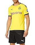 PUMA Herren BVB Home Shirt Replica with Ev Trikot, Cyber Yellow Black, L