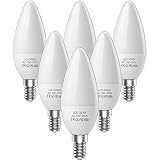E14 LED Kerze Lampe Warmweiss - 4W LED C37 Ersetzt 40W Halgoen Glühbirne, 3000K 400 Lumens Nicht Dimmbar 230V Kerzenlampen, 6er-Pack