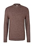 TOM TAILOR Herren 1028738 Basic Melange Strickpullover, 24017-Dark Prune, M