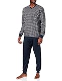 CALIDA Herren Relax Imprint 3 Bündchen Pyjamaset, Rooibos Red, 50