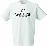 Spalding Herren Basketball-Fanartikel Logo T-Shirt, weiß, 2XL