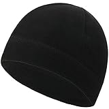 N / A The Wolfdragon Mütze Herren Wintermütze Strickmütze Mützen Fleece Reversibel Winddicht Warm Unisex (Schwarz)
