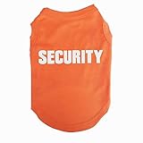 Hundehemd T-Shirts Welpe Sommerkleidung Hund Tank Top Weste Security Schweißhemd für kleine Hund mittlere Hundekatze (L, Orange)