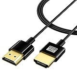 HDMI Kabel 2.1 1M 8k, JSAUX 48Gbps 8K@60Hz Ultra Thin HDMI 2.1 Kabel, 4K@120Hz,DTS:X, HDR 10, eARC, HDCP 2.2& 2.3 Kompatibel mit HD TV, PS5, PS4, Monitor, Gaming PC, Blu-ray, Laptop