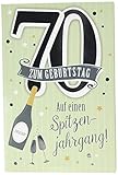 Depesche 5698.090 Glückwunsch-Karte mit Musik zum 70. Geburtstag, originelle Geburtstagskarte mit passendem Spruch und Innentext, inkl. Umschlag, 17,5 x 12