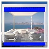 ALGXYQ Außenplanenvorhang 0,5mm Transparent PVC Material Plane Wasserdicht mit Rostfreien Ösen für Pergola, Veranda, Pavillons (Color : Blue, Size : 24.6x9.84ft/7.5x3m)