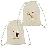 My Custom Style Paar Rucksäcke aus Baumwolle #Amore-Paar 2#