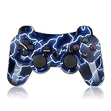 SFQRYP. Gaming Gamepad Bluetooth Controller Wireless Doppelschock mit Ladegerät Kabel Joystick Joypad (Color : Blue)