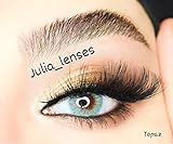 JULIA LENSES Jahres Kontaktlinsen farbig für Mann und Frau, Kontaktlinsen farbig Jahreslinsen in ((Topaz)) contact lens und Linsen Farb Kontak