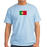 CafePress T-Shirt Portugal Ash Grey – 100 % Baumwolle Gr. M, hellb