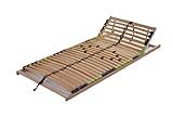 DAMI Lattenrost Basic 120 x 200 cm (zerlegt) - 7 Zonen Lattenrahmen Aus Buche Mit 5-Fach Härteverstellung - Kopfteil verstellb