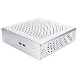 Mini ITX Gaming PC Gehäuse, G60S HTPC Gehäuse Vollaluminium DC ATX Netzteil Computergehäuse für Mini ITX 170 x 170 mm, freie Platzierung