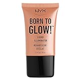 NYX Professional Makeup Born to Glow Liquid Illuminator, Flüssiges Schimmer Makeup, Highlighter, Foundation Base, Vegane Formel, Farbton: G