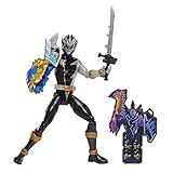 Power Rangers Dino Fury Black Ranger with Shield Sleeve 15cm Action Figure Toy Dino Fury Key Chromafury Saber Zubehö