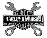 Harley-Davidson 8 Zoll gesticktes Schraubenschlüssel Bar&Shield Logo Patch - Bügelbild Aufnäher Sammlerstück M