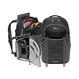 Lowepro LP37255-PWW Photo Active Outdoor-Fotorucksack (mit QuickShelf Einteiler, fasst 15“ Laptop/iPad/ 3L Trinkbeutel, für CSC von Sony, Canon, Nikon, Gimbals, Drohnen, DJI, Osmo, Mavic) schwarz/g